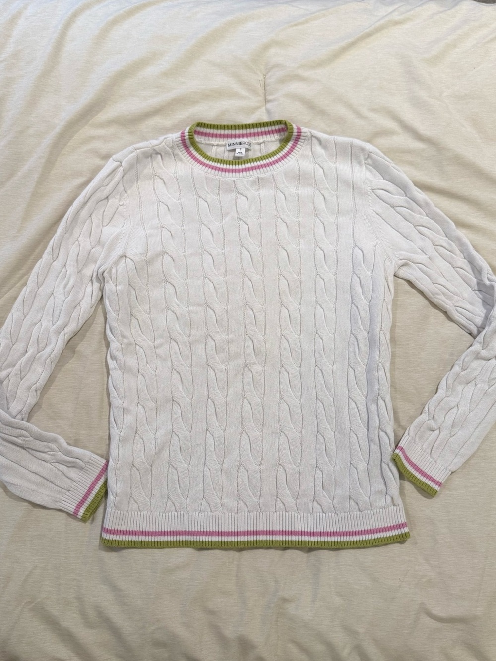 Minnie Rose cable knit sweater